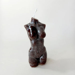 Small Brown Handmade- Goddess candle