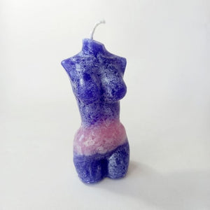 Small Purple Handmade- Goddess candle