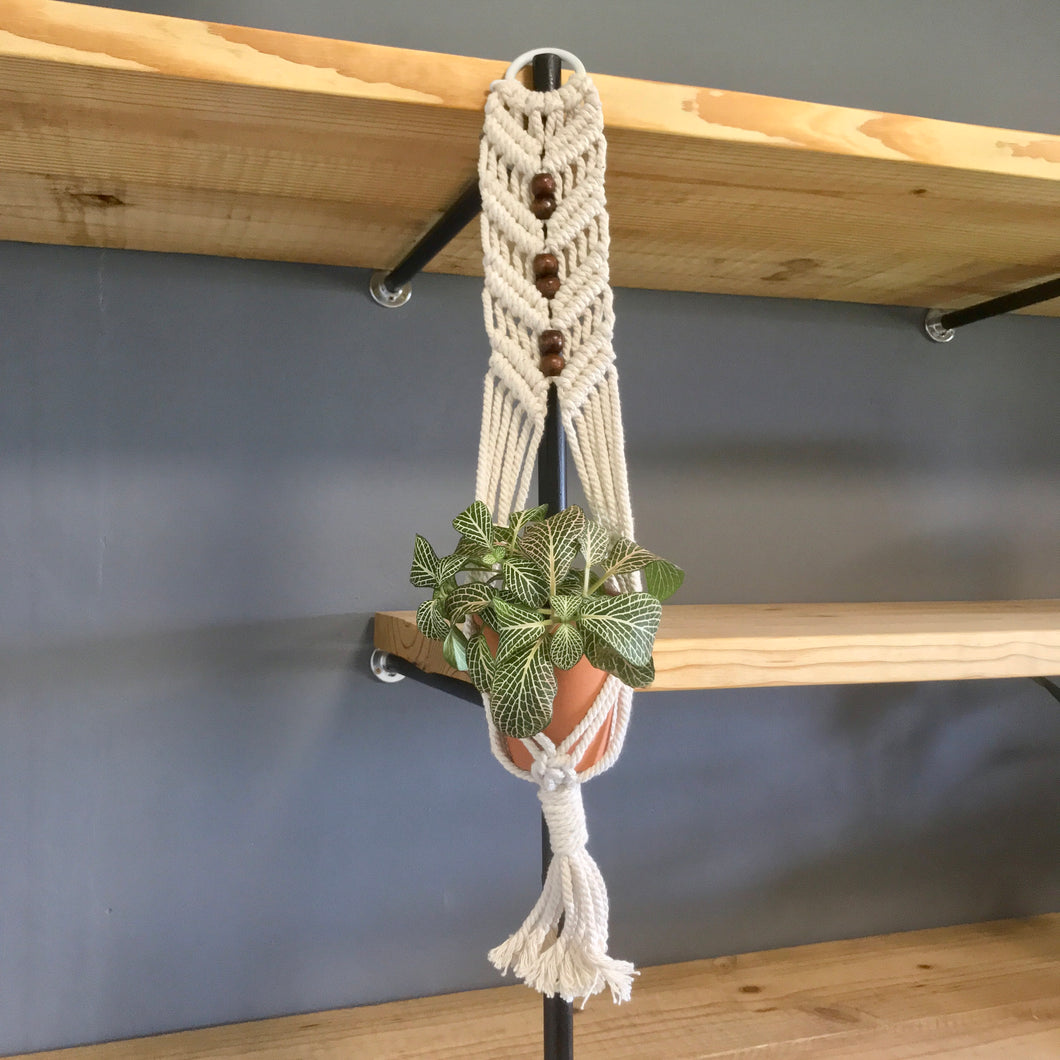 Macrame Plant Hanger With Beads