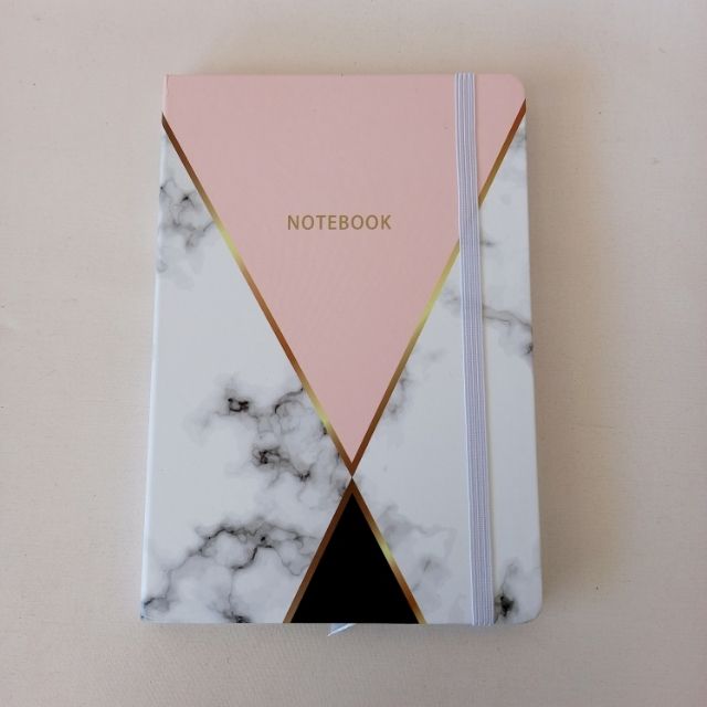 A5 Hard Cover Notebook White Marble