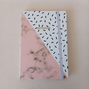 A5 Hard Cover Notebook Pink Marble
